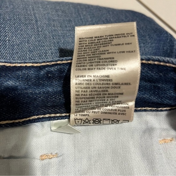 L’AGENCE Olga Cuffed Distressed Cigarette Jeans Size 27 Medium Wash - Picture 6 of 6